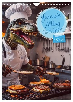 Jurassic Alltag - Dinos überall (Wandkalender 2026 DIN A4 hoch), CALVENDO Monatskalender Jurassic Alltag - Dinos überall (Wandkalender 2026 DIN A4 hoch), CALVENDO Monatskalender