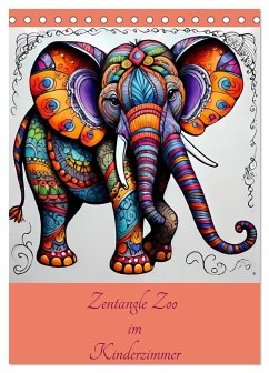 Zentangle Zoo im Kinderzimmer (Tischkalender 2026 DIN A5 hoch), CALVENDO Monatskalender Zentangle Zoo im Kinderzimmer (Tischkalender 2026 DIN A5 hoch), CALVENDO Monatskalender