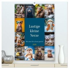 Cover Lustige kleine Nerze (hochwertiger Premium Wandkalender 2026 DIN A2 hoch), Kunstdruck in Hochglanz