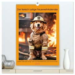 Der tierisch lustige Feuerwehrkalender (hochwertiger Premium Wandkalender 2026 DIN A2 hoch), Kunstdruck in Hochglanz