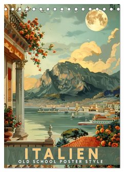 Italien - Old School Poster Style (Tischkalender 2026 DIN A5 hoch), CALVENDO Monatskalender Italien - Old School Poster Style (Tischkalender 2026 DIN A5 hoch), CALVENDO Monatskalender