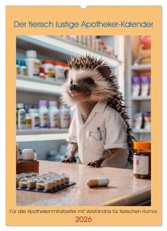 Der tierisch lustige Apotheker-Kalender (Wandkalender 2026 DIN A2 hoch), CALVENDO Monatskalender