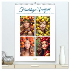 Fruchtige Vielfalt - Zauberhafte Kopfbedeckungen aus einem farbenfrohen Reigen der Natur (hochwertiger Premium Wandkalender 2026 DIN A2 hoch), Kunstdruck in Hochglanz