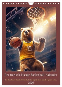 Cover Der tierisch lustige Basketball-Kalender (Wandkalender 2026 DIN A4 hoch), CALVENDO Monatskalender
