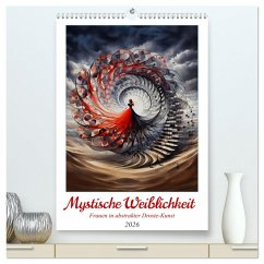 Mystische Weiblichkeit - Frauen in abstrakter Droste-Kunst (hochwertiger Premium Wandkalender 2026 DIN A2 hoch), Kunstdruck in Hochglanz