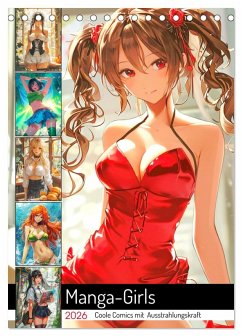 Cover Manga-Girls. Coole Comics mit Ausstrahlungskraft (Tischkalender 2026 DIN A5 hoch), CALVENDO Monatskalender