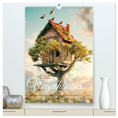 Vogelhäuser Zauberhafte Wohnideen für gefiederte Freunde (hochwertiger Premium Wandkalender 2026 DIN A2 hoch), Kunstdruck in Hochglanz