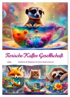 Cover Tierische Kaffee Gesellschaft (Wandkalender 2026 DIN A2 hoch), CALVENDO Monatskalender
