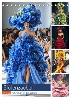 Blütenzauber. High Fashion auf dem Catwalk (Tischkalender 2026 DIN A5 hoch), CALVENDO Monatskalender