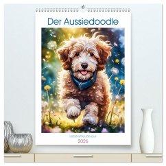 Cover Der Aussiedoodle - Lebensfreude pur (hochwertiger Premium Wandkalender 2026 DIN A2 hoch), Kunstdruck in Hochglanz