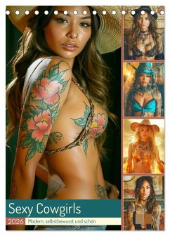 Sexy Cowgirls. Modern, selbstbewusst und schön (Tischkalender 2026 DIN A5 hoch), CALVENDO Monatskalender