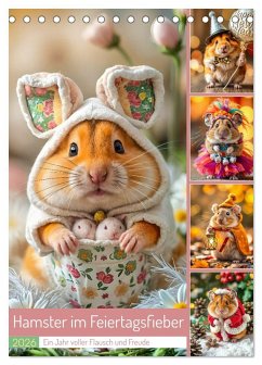 Cover Hamster im Feiertagsfieber - Ein Jahr voller Flausch und Freude (Tischkalender 2026 DIN A5 hoch), CALVENDO Monatskalender