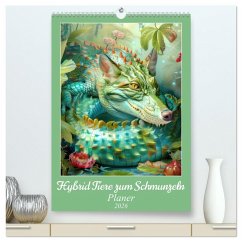 Hybrid Tiere zum Schmunzeln - Planer (hochwertiger Premium Wandkalender 2026 DIN A2 hoch), Kunstdruck in Hochglanz