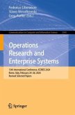 Operations Research and Enterprise Systems Operations Research and Enterprise Systems