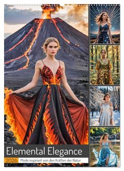Cover Elemental Elegance - Mode inspiriert von den Kräften der Natur (Wandkalender 2026 DIN A2 hoch), CALVENDO Monatskalender