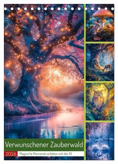 Verwunschener Zauberwald (Tischkalender 2026 DIN A5 hoch), CALVENDO Monatskalender