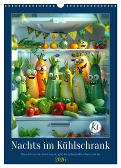Cover Nachts im Kühlschrank (Wandkalender 2026 DIN A3 hoch), CALVENDO Monatskalender