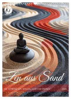 Cover Zen aus Sand (Wandkalender 2026 DIN A3 hoch), CALVENDO Monatskalender