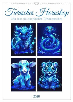 Cover Tierisches Horoskop (Wandkalender 2026 DIN A3 hoch), CALVENDO Monatskalender