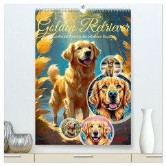 Cover Golden Retriever. Kunstvolle Porträts des beliebten Hundes (hochwertiger Premium Wandkalender 2026 DIN A2 hoch), Kunstdruck in Hochglanz