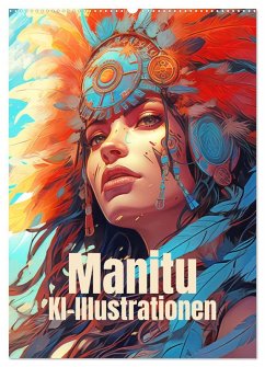 Manitu - KI-Illustrationen (Wandkalender 2026 DIN A2 hoch), CALVENDO Monatskalender
