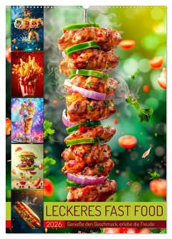 Leckeres Fast Food (Wandkalender 2026 DIN A2 hoch), CALVENDO Monatskalender Leckeres Fast Food (Wandkalender 2026 DIN A2 hoch), CALVENDO Monatskalender