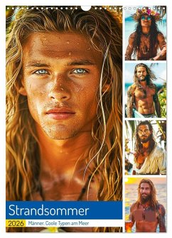 Strandsommer. Männer. Coole Typen am Meer (Wandkalender 2026 DIN A3 hoch), CALVENDO Monatskalender Cover Strandsommer. Männer. Coole Typen am Meer (Wandkalender 2026 DIN A3 hoch), CALVENDO Monatskalender