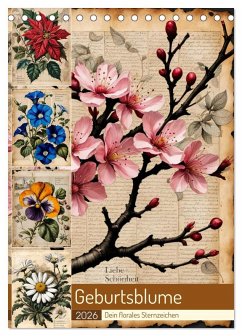 Cover Geburtsblume, dein florales Sternzeichen (Tischkalender 2026 DIN A5 hoch), CALVENDO Monatskalender