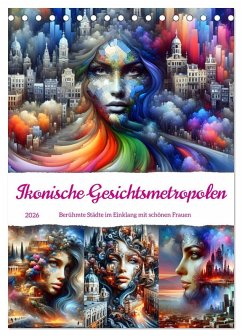 Ikonische Gesichtsmetropolen (Tischkalender 2026 DIN A5 hoch), CALVENDO Monatskalender