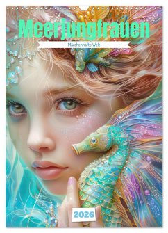 Meerjungfrauen - Märchenhafte Welt (Wandkalender 2026 DIN A3 hoch), CALVENDO Monatskalender