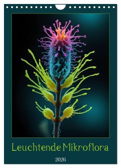 Cover Leuchtende Mikroflora (Wandkalender 2026 DIN A4 hoch), CALVENDO Monatskalender