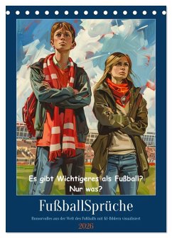 Cover Fußballsprüche (Tischkalender 2026 DIN A5 hoch), CALVENDO Monatskalender
