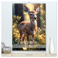 Tierkinder im Zauberwald (hochwertiger Premium Wandkalender 2026 DIN A2 hoch), Kunstdruck in Hochglanz