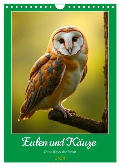 Eulen und Käuze - Diese Wesen der Nacht (Wandkalender 2026 DIN A4 hoch), CALVENDO Monatskalender