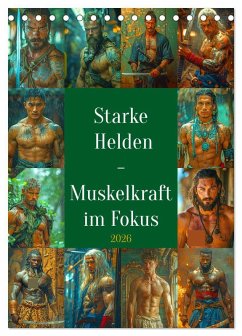 Starke Helden - Muskelkraft im Fokus (Tischkalender 2026 DIN A5 hoch), CALVENDO Monatskalender