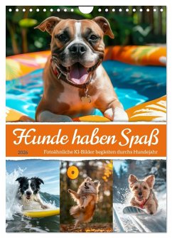 Cover Hunde haben Spaß (Wandkalender 2026 DIN A4 hoch), CALVENDO Monatskalender