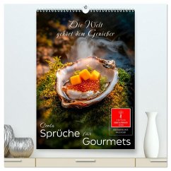 Cover Coole Sprüche für Gourmets (hochwertiger Premium Wandkalender 2026 DIN A2 hoch), Kunstdruck in Hochglanz