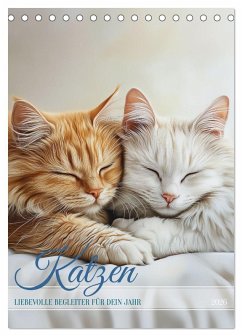 Katzen (Tischkalender 2026 DIN A5 hoch), CALVENDO Monatskalender Katzen (Tischkalender 2026 DIN A5 hoch), CALVENDO Monatskalender
