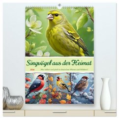 Singvögel aus der Heimat (hochwertiger Premium Wandkalender 2026 DIN A2 hoch), Kunstdruck in Hochglanz