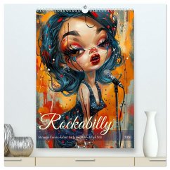 Cover Rockabilly. Strange Comic-Kunst Girls im 50er-Jahre Stil (hochwertiger Premium Wandkalender 2026 DIN A2 hoch), Kunstdruck in Hochglanz