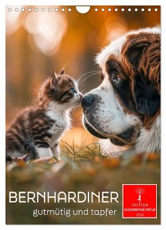 Cover Bernhardiner - gutmütig und tapfer (Wandkalender 2026 DIN A4 hoch), CALVENDO Monatskalender