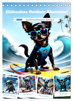 Chihuahua Outdoor Abenteuer (Tischkalender 2026 DIN A5 hoch), CALVENDO Monatskalender Chihuahua Outdoor Abenteuer (Tischkalender 2026 DIN A5 hoch), CALVENDO Monatskalender