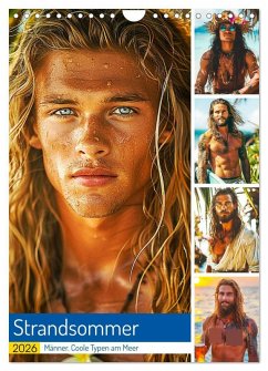 Strandsommer. Männer. Coole Typen am Meer (Wandkalender 2026 DIN A4 hoch), CALVENDO Monatskalender Cover Strandsommer. Männer. Coole Typen am Meer (Wandkalender 2026 DIN A4 hoch), CALVENDO Monatskalender