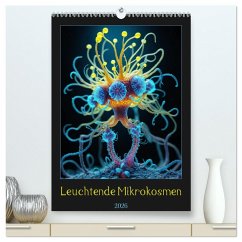 Cover Leuchtende Mikrokosmen (hochwertiger Premium Wandkalender 2026 DIN A2 hoch), Kunstdruck in Hochglanz