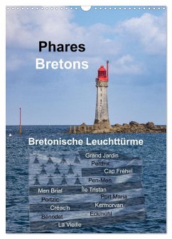 Cover Phares Bretons Bretonische Leuchttürme (Wandkalender 2026 DIN A3 hoch), CALVENDO Monatskalender