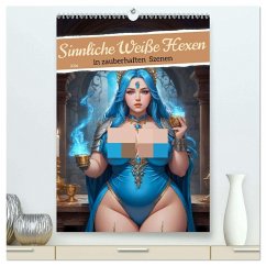 Cover Sinnliche Weiße Hexen in zauberhaften Szenen (hochwertiger Premium Wandkalender 2026 DIN A2 hoch), Kunstdruck in Hochglanz