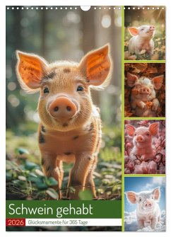 Cover Schwein gehabt (Wandkalender 2026 DIN A3 hoch), CALVENDO Monatskalender