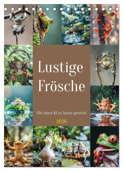 Cover Lustige Frösche (Tischkalender 2026 DIN A5 hoch), CALVENDO Monatskalender