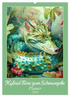 Cover Hybrid Tiere zum Schmunzeln - Planer (Wandkalender 2026 DIN A2 hoch), CALVENDO Monatskalender