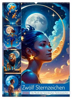 Cover Zwölf Sternzeichen (Wandkalender 2026 DIN A2 hoch), CALVENDO Monatskalender